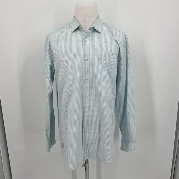 J.Crew Mens XL Extra Large Thompson Shirtings 80s 2-Ply Cotton Checkered Dress - Picture 2 of 6